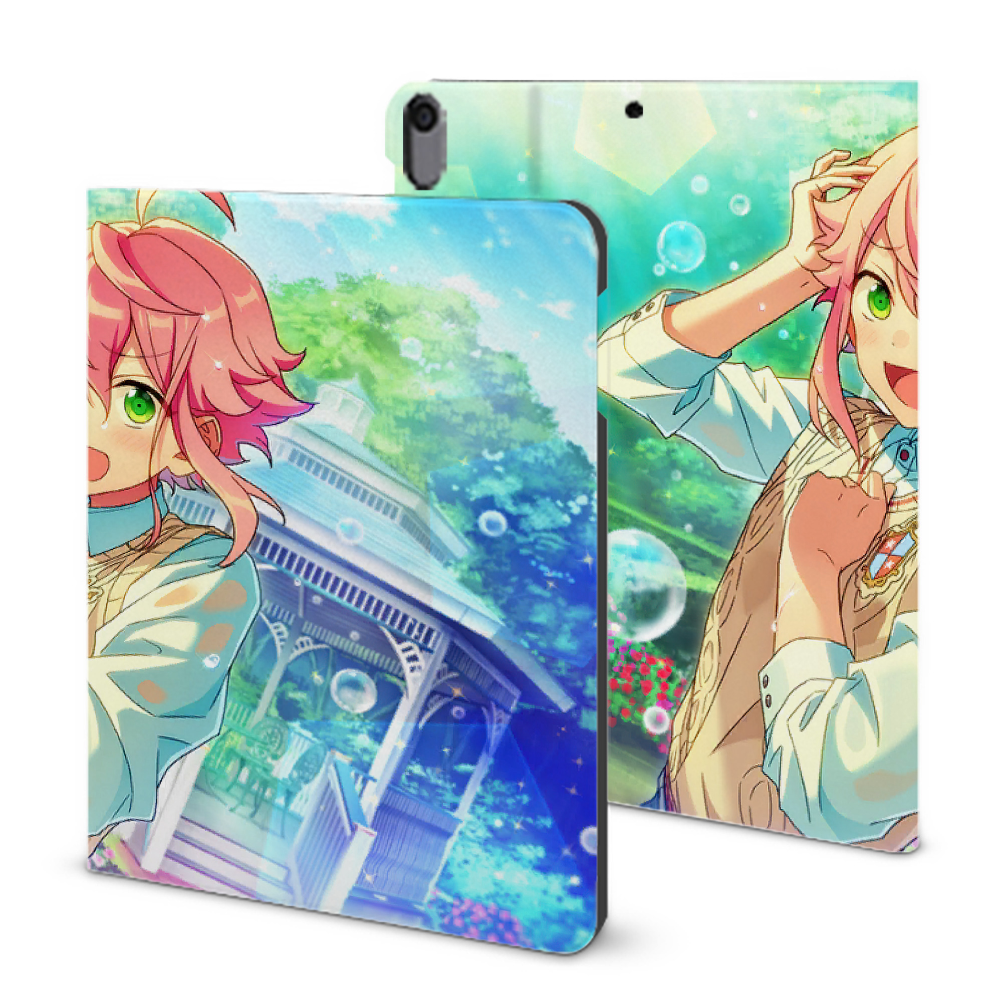 （画像用） あんさんぶるスターズ! Ensemble Stars IPad ケース ブック型 PUレザー TPU 耐衝撃 軽量 薄型 ペン収納なし 全面保護 IPad 各モデル対応